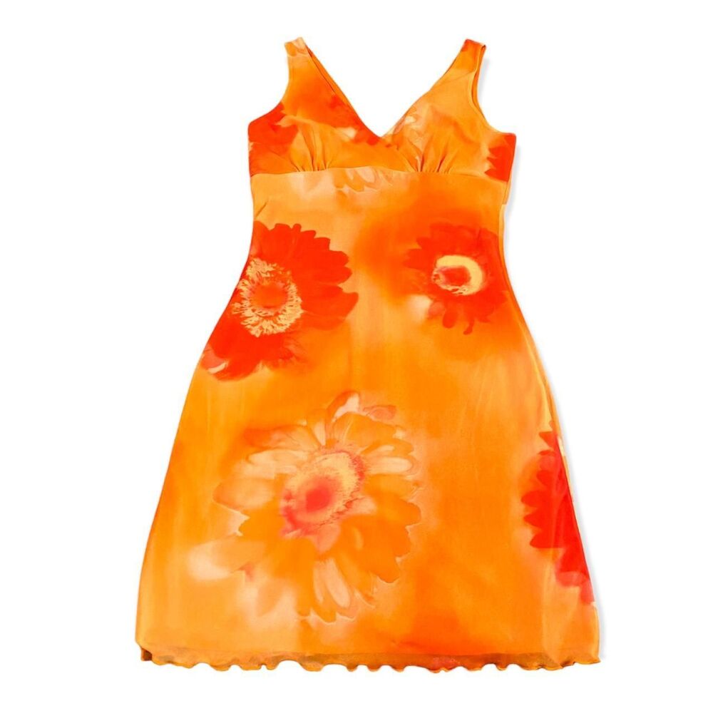 Unbranded Women's Orange and Pink Dress